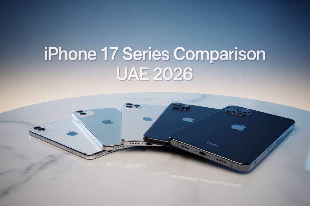 مقارنة جميع إصدارات iPhone 17 في الإمارات 2026 تظهر iPhone 17 وPro وPro Max وAir و17e