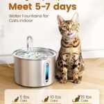 Oneisall Steel Cat Water Fountain 2L stainless steel automatic for cats in UAE