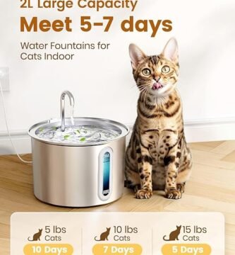 Oneisall Steel Cat Water Fountain 2L stainless steel automatic for cats in UAE