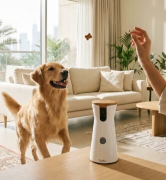 Furbo 360° Dog Camera: Home Security Camera with Barking Alerts, Rotating Pet Treat Camera with Phone App, Smart Home Indoor Puppy Cam with 2-Way Speaker and Night Vision (No Subscription Required) | 360° Rotating Live View, Barking Alerts, Treat Toss, 2-Way Audio, Night Vision, Smart Home Puppy Monitoring, No AI Alerts