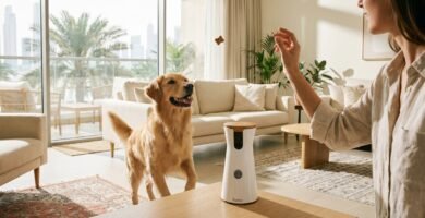 Furbo 360° Dog Camera: Home Security Camera with Barking Alerts, Rotating Pet Treat Camera with Phone App, Smart Home Indoor Puppy Cam with 2-Way Speaker and Night Vision (No Subscription Required) | 360° Rotating Live View, Barking Alerts, Treat Toss, 2-Way Audio, Night Vision, Smart Home Puppy Monitoring, No AI Alerts
