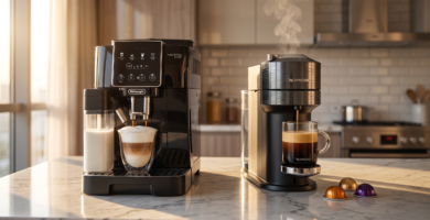 مقارنة ماكينة De'Longhi Magnifica Start وNespresso Vertuo Next لأفضل ماكينة قهوة 2026