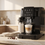 ماكينة قهوة De'Longhi Magnifica Start ECAM220.60.B الأوتوماتيك على رخامة مطبخ في الإمارات